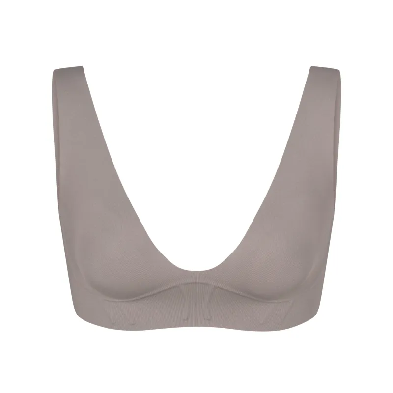 BONDED CORSET PLUNGE BRALETTE | STEEL sold by SKIMS
