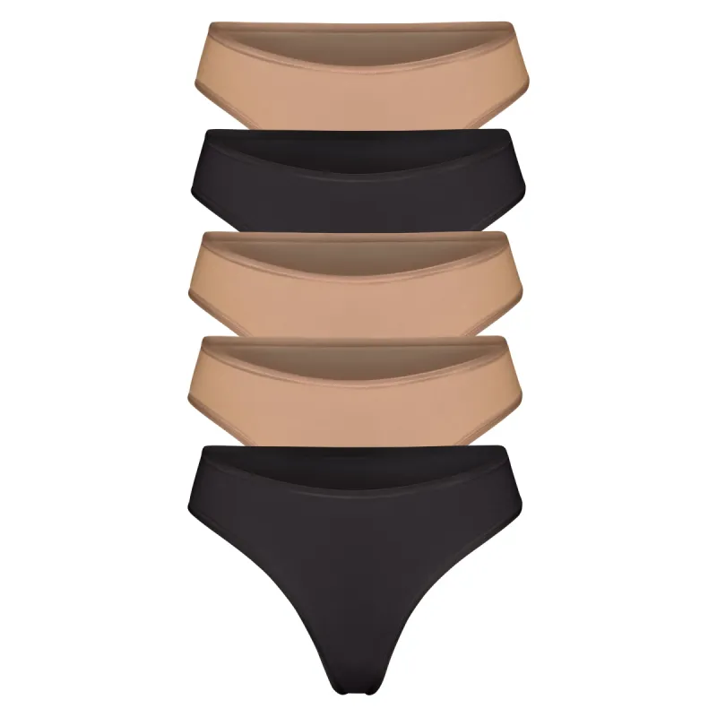 FITS EVERYBODY THONG MULTI 5-PACK | SIENNA MULTI sold by SKIMS