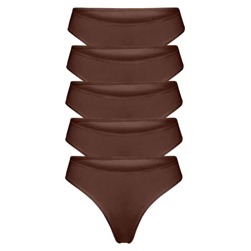 FITS EVERYBODY THONG 5-PACK | COCOA sold by SKIMS