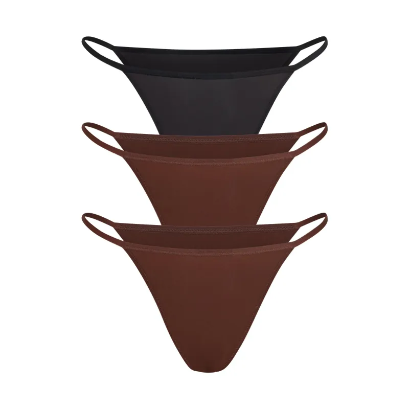 FITS EVERYBODY STRING BIKINI MULTI 3-PACK | COCOA MULTI sold by SKIMS