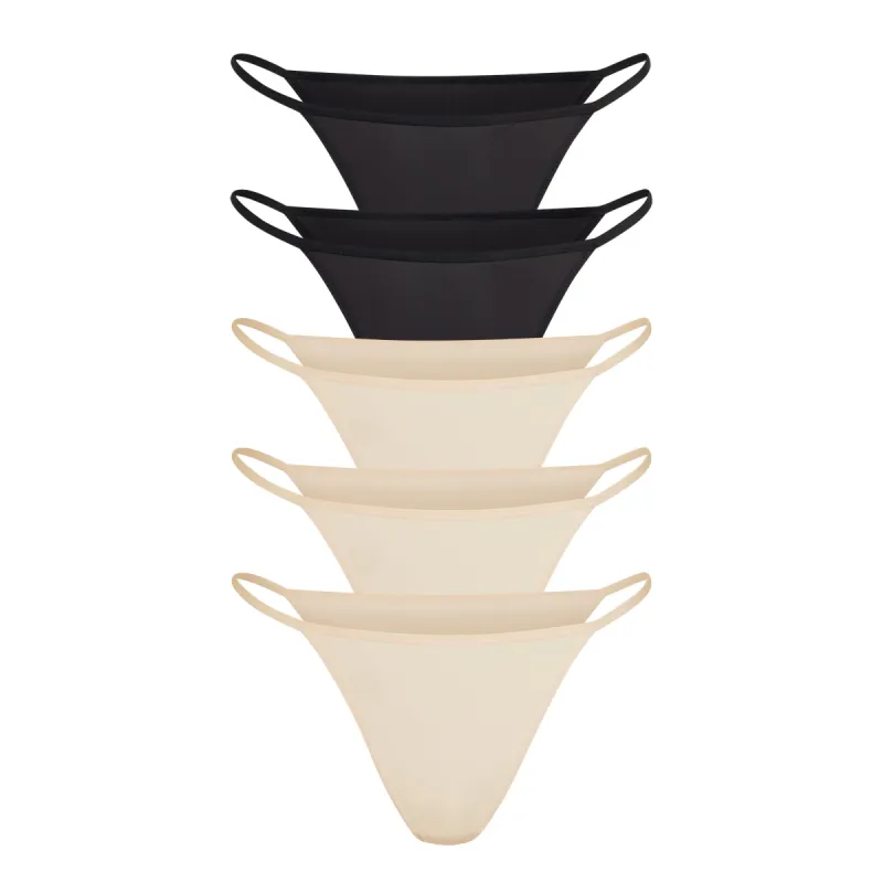 FITS EVERYBODY STRING BIKINI MULTI 5-PACK | SAND MULTI sold by SKIMS