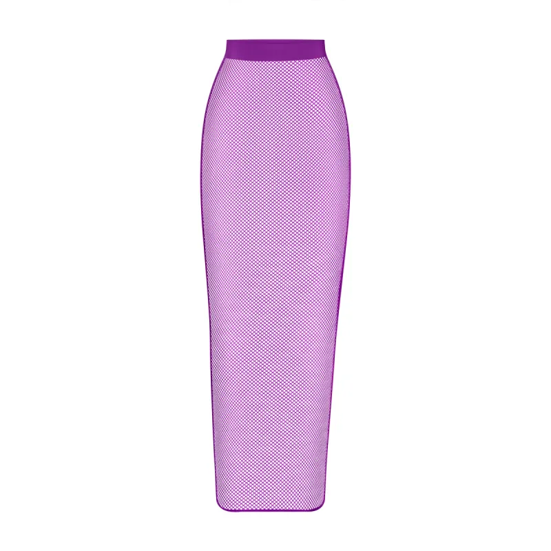 WARP KNIT COVER UP LONG TUBE SKIRT | VIOLET sold by SKIMS
