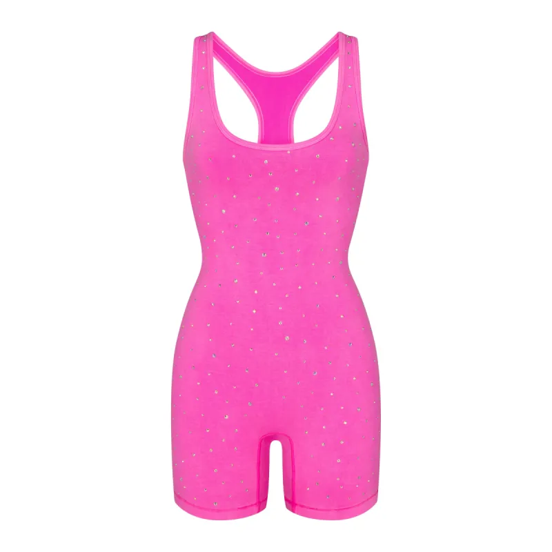 OUTDOOR RHINESTONE MID THIGH ONESIE | TAFFY made by SKIMS