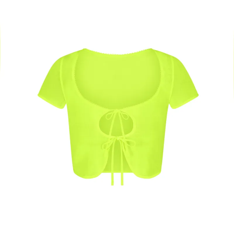 SUMMER MESH SUPER CROPPED TOP | HIGHLIGHTER sold by SKIMS