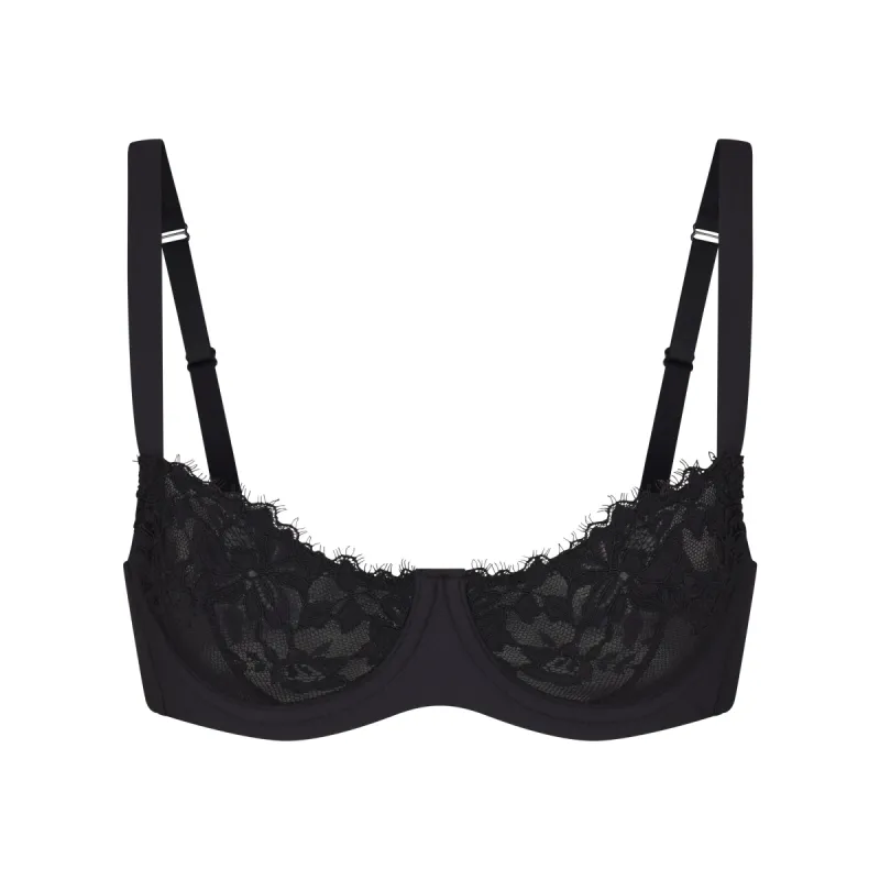 SKIMS LACE UNLINED BALCONETTE BRA | ONYX sold by SKIMS