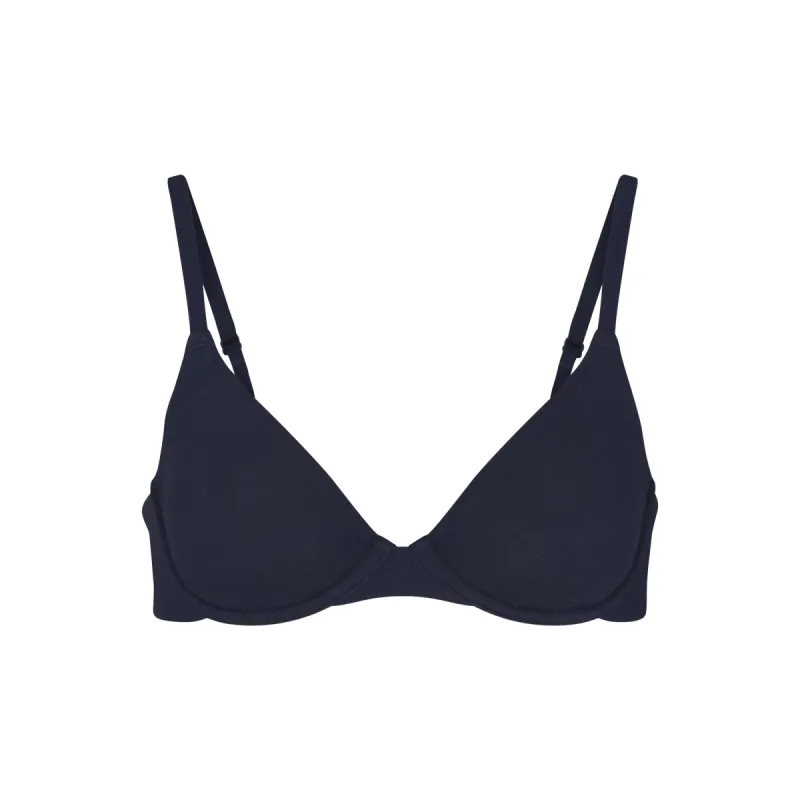 COTTON JERSEY T-SHIRT BRA | NAVY sold by SKIMS