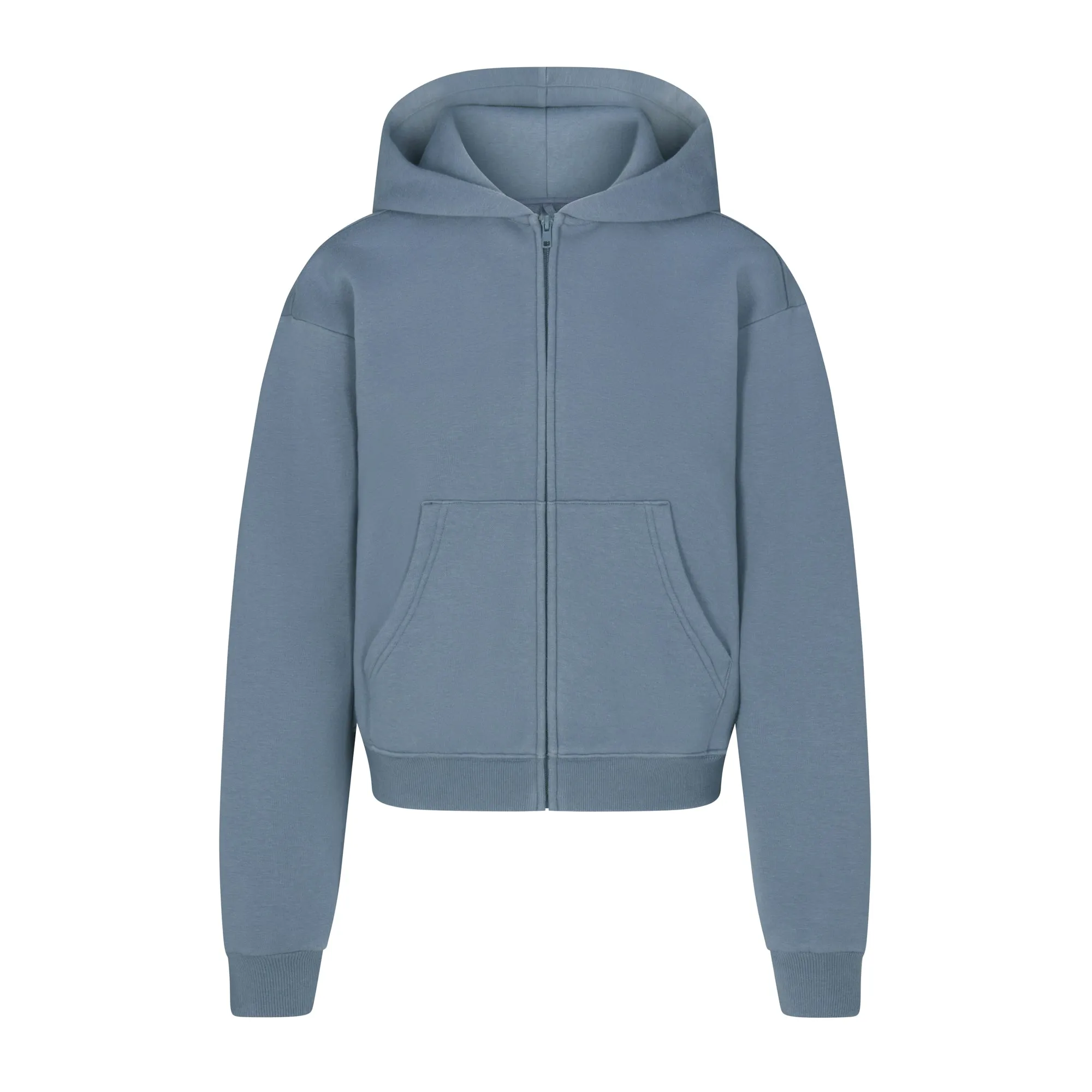 COTTON FLEECE CLASSIC ZIP UP HOODIE | STEEL BLUE sold by SKIMS