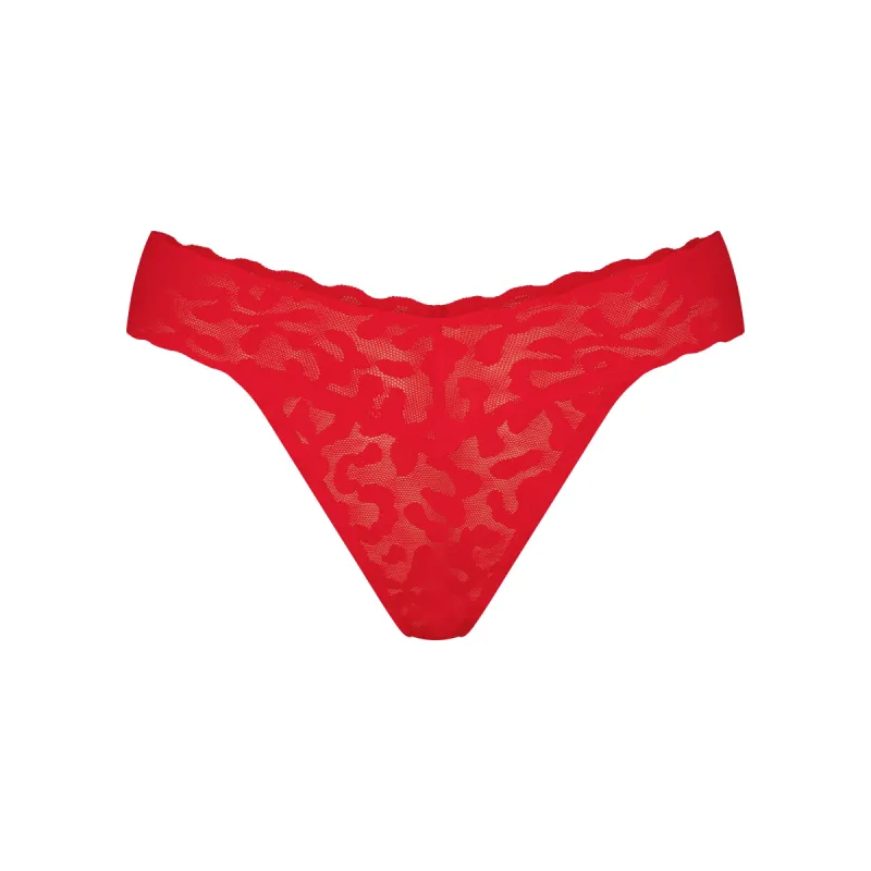 LOGO MESH LACE THONG | POPPY sold by SKIMS