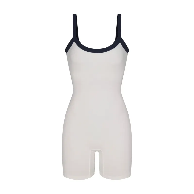 SOFT LOUNGE RINGER SCOOP ONESIE | MARBLE sold by SKIMS