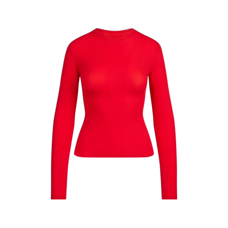 SKIMS Long Sleeve T-Shirt | Red | 3XL | Fits Everybody made by SKIMS