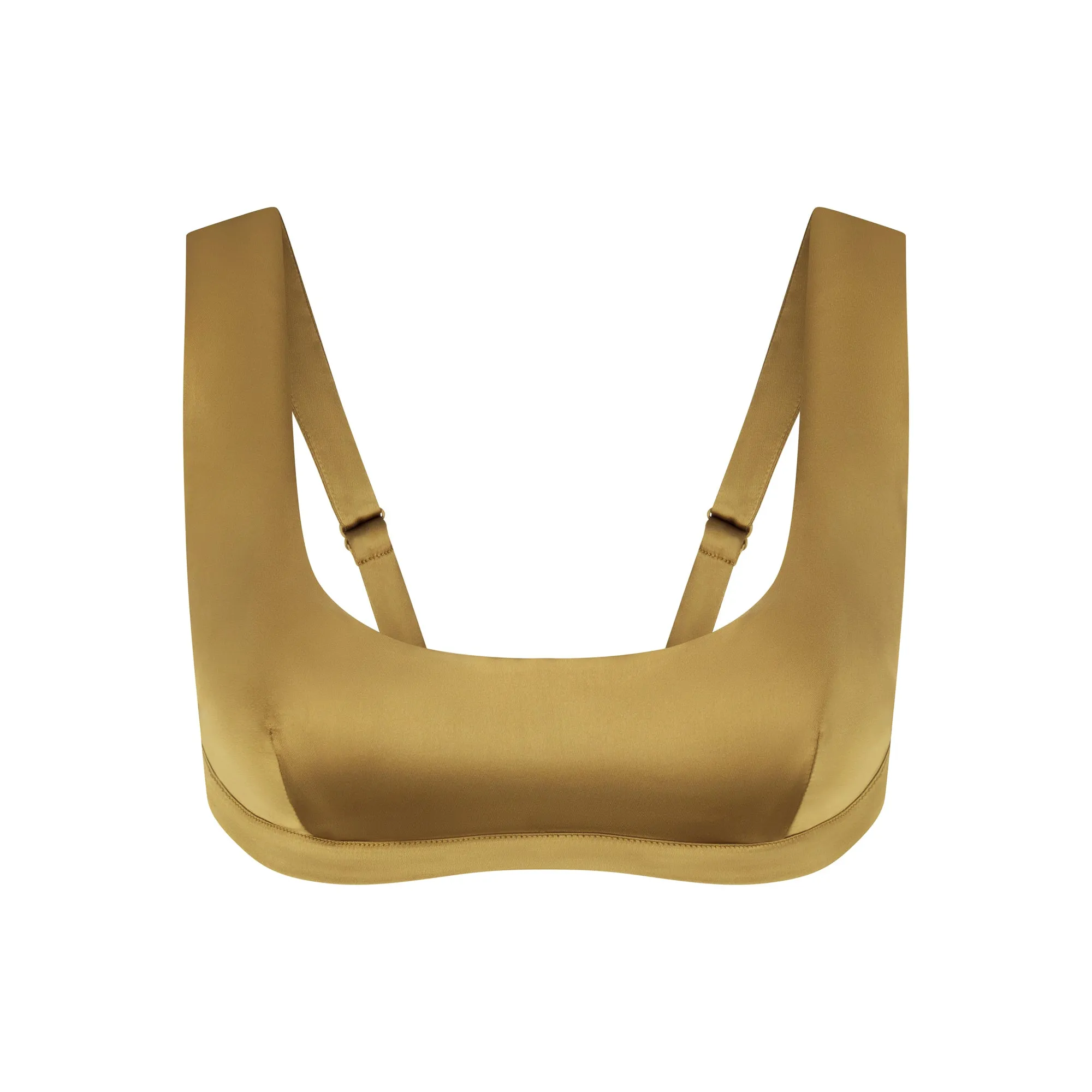 SKIMS SPORTY SATIN SCOOP BRALETTE | PYRITE sold by SKIMS