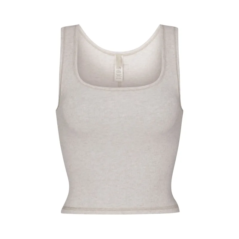 COTTON RIB TANK | HEATHER OATMEAL MULTI sold by SKIMS