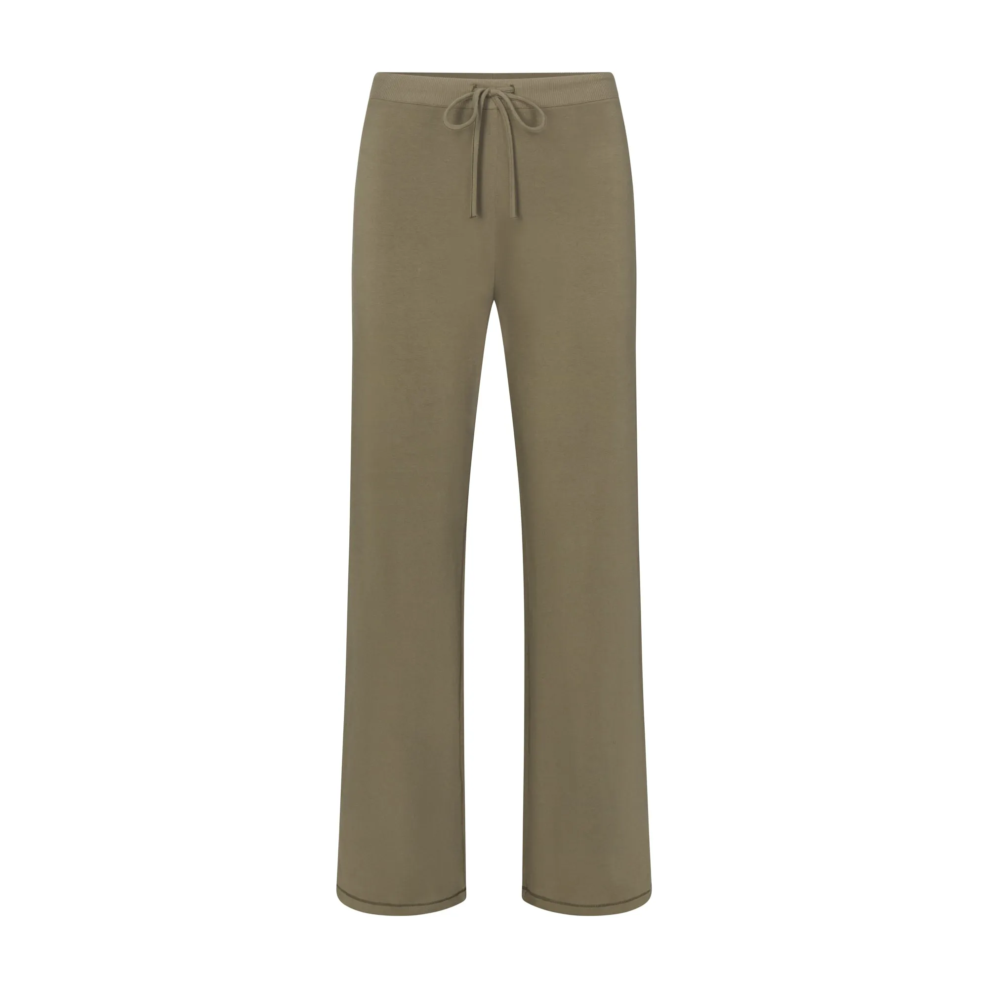 COTTON JERSEY STRAIGHT LEG PANT | ARMY sold by SKIMS