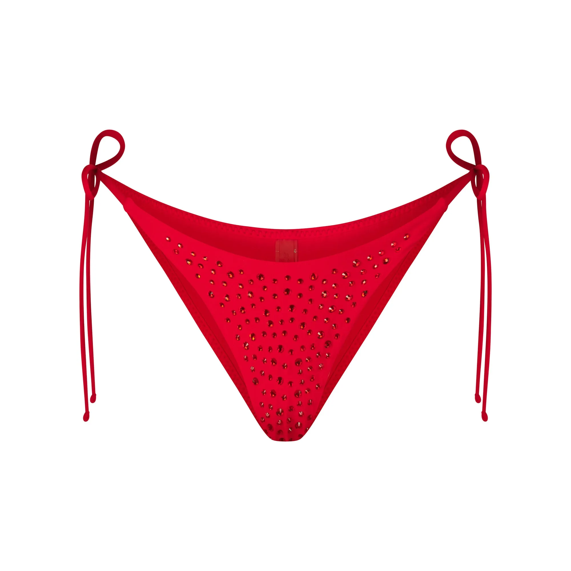 RHINESTONE TIE BIKINI BOTTOM | RED sold by SKIMS