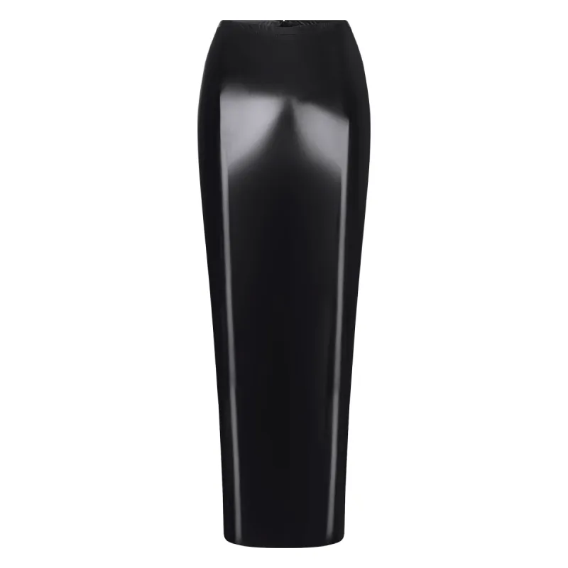 STRETCH VINYL TUBE SKIRT | ONYX sold by SKIMS