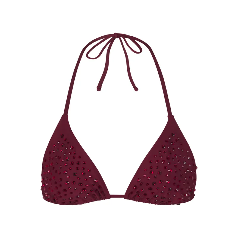 RHINESTONE TRIANGLE BIKINI TOP | WINE sold by SKIMS