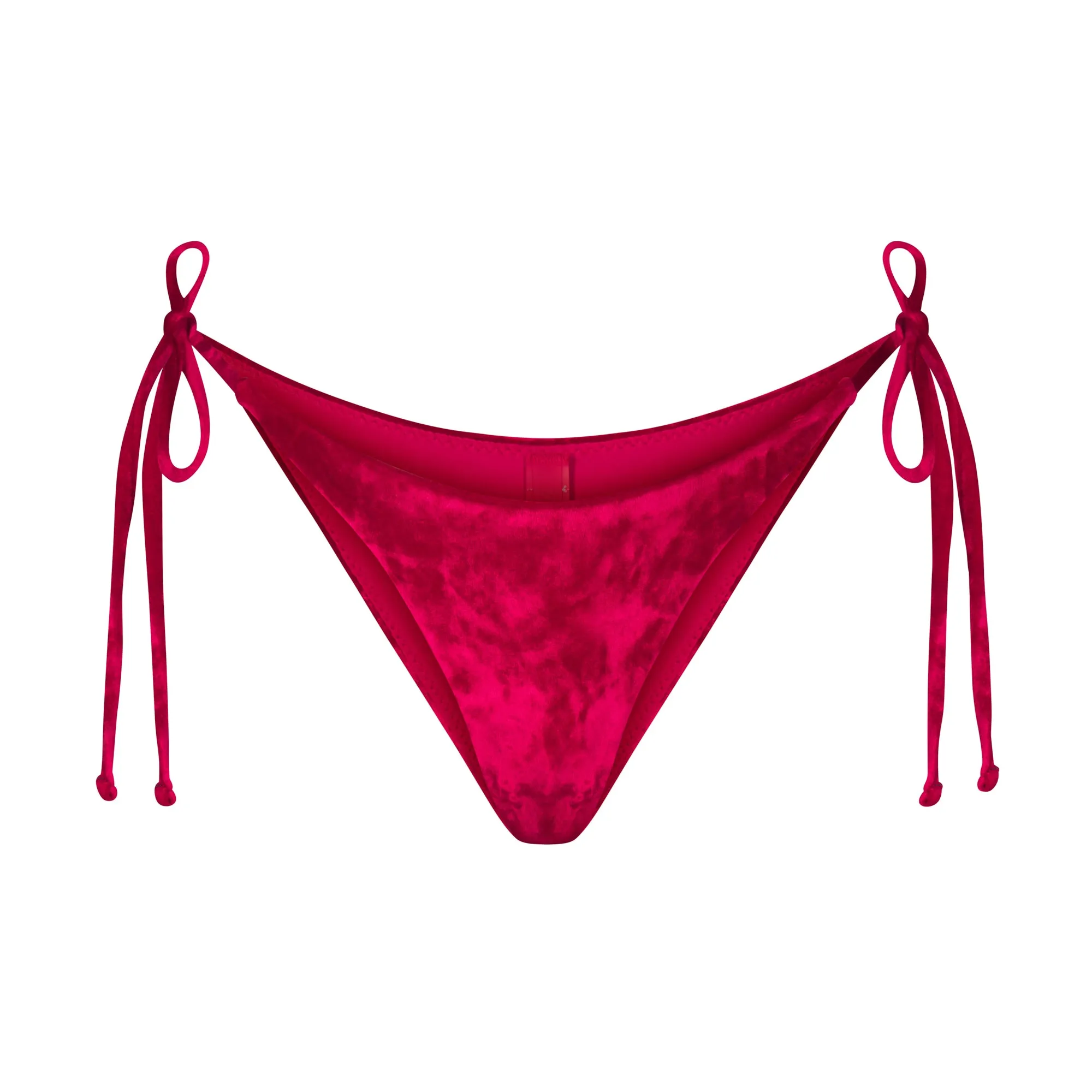 CRUSHED VELVET TIE BIKINI BOTTOM | LIPS sold by SKIMS