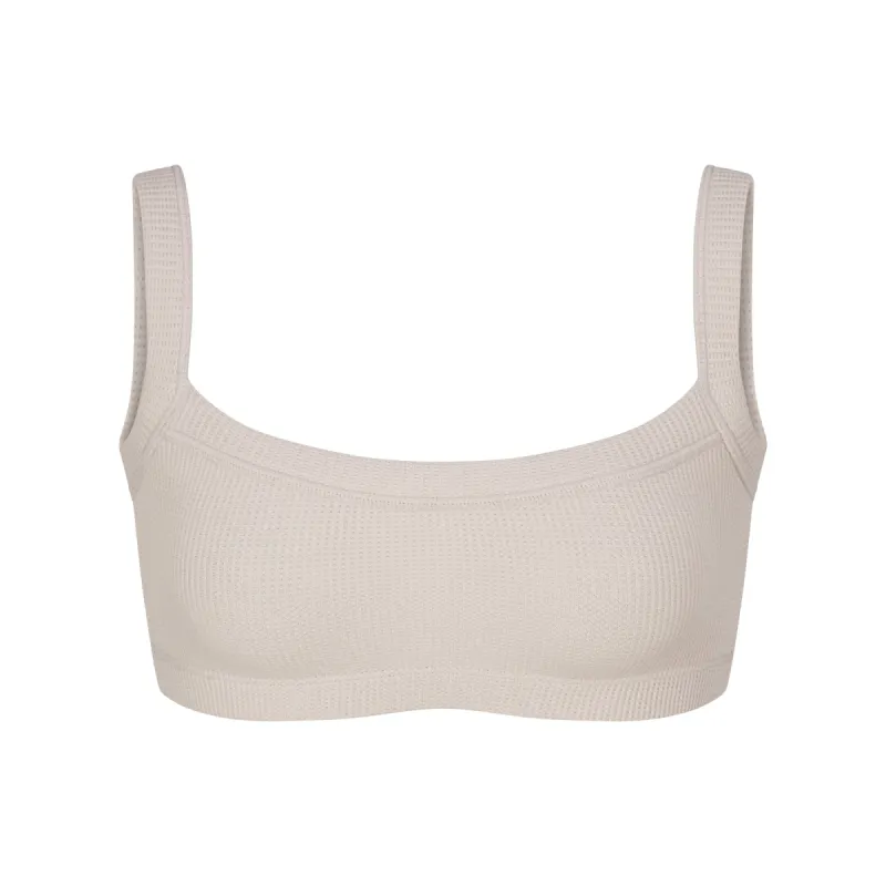 WAFFLE SCOOP BRALETTE | STONE sold by SKIMS