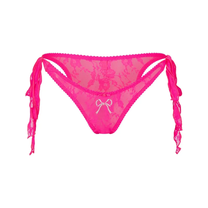 SKIMS SLEEPOVER LACE HIPSTER | FLAMINGO sold by SKIMS