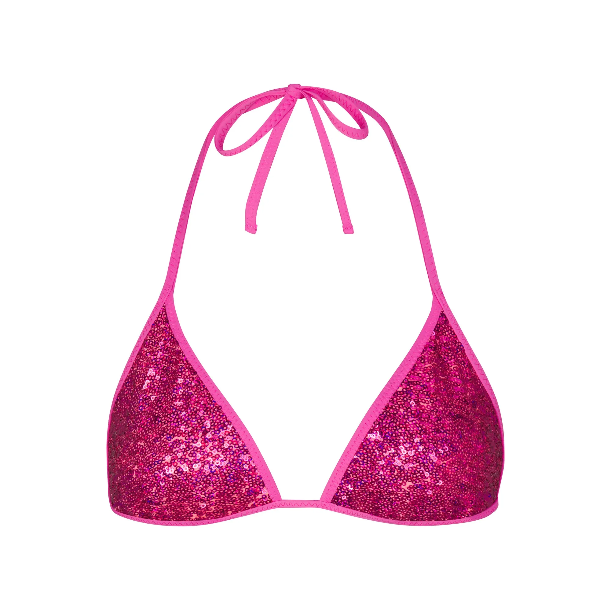 SEQUIN TRIANGLE BIKINI TOP | FLAMINGO sold by SKIMS