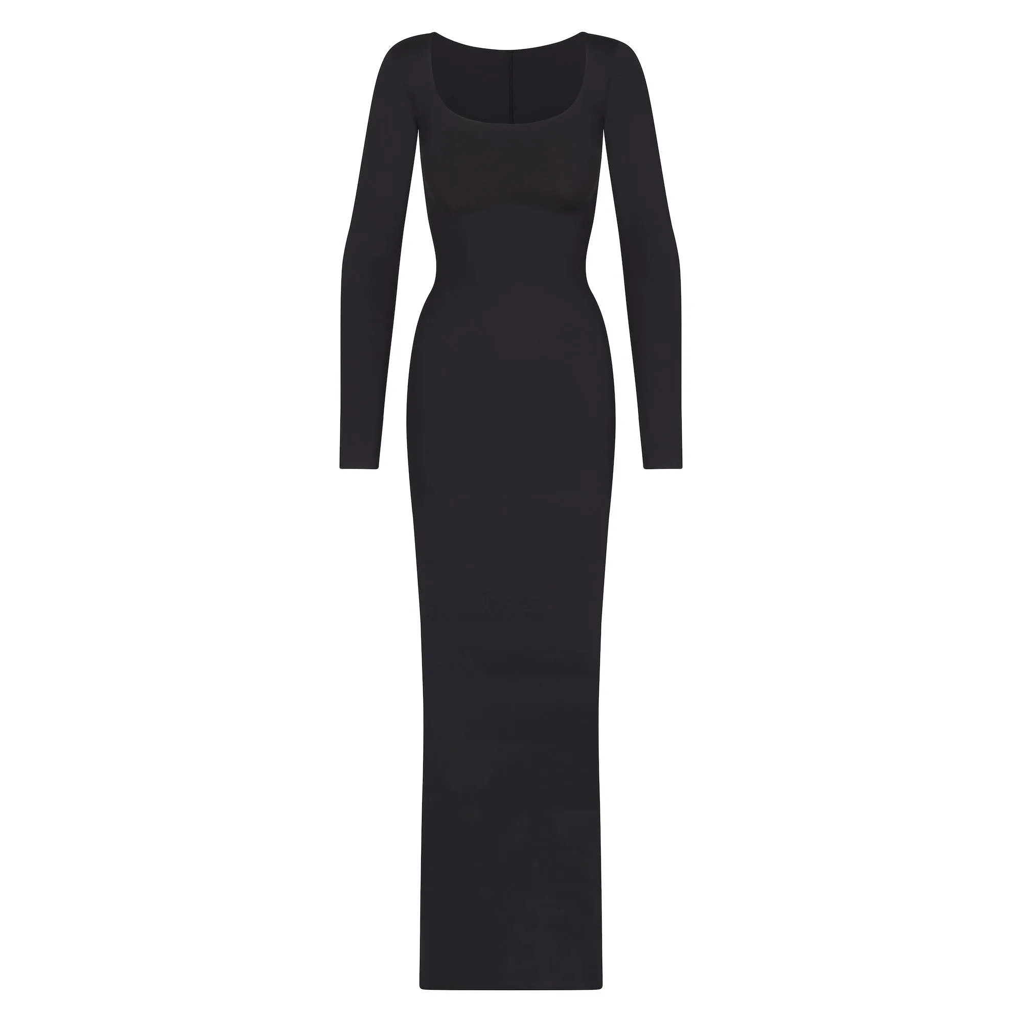 SKIMS BODY LONG SLEEVE LONG SLIP DRESS | ONYX sold by SKIMS