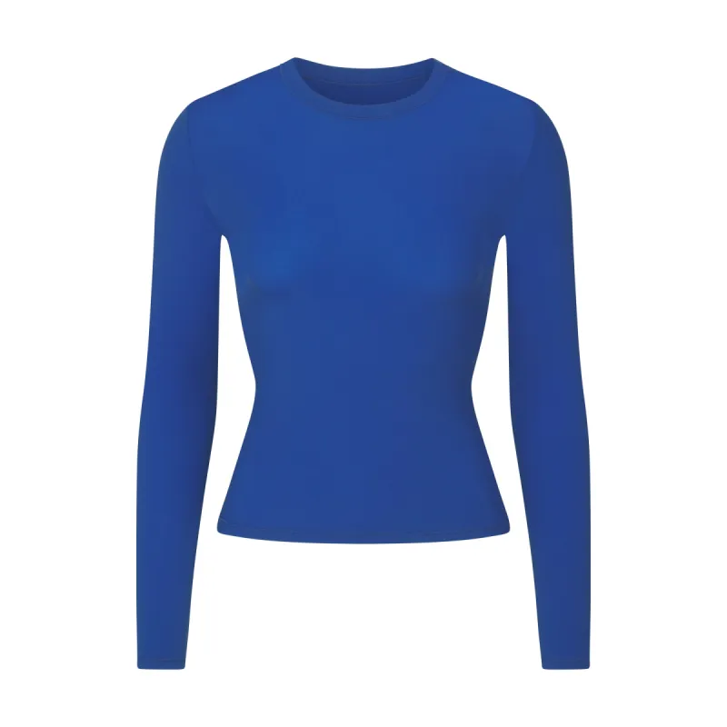 FITS EVERYBODY LONG SLEEVE T-SHIRT | SAPPHIRE sold by SKIMS