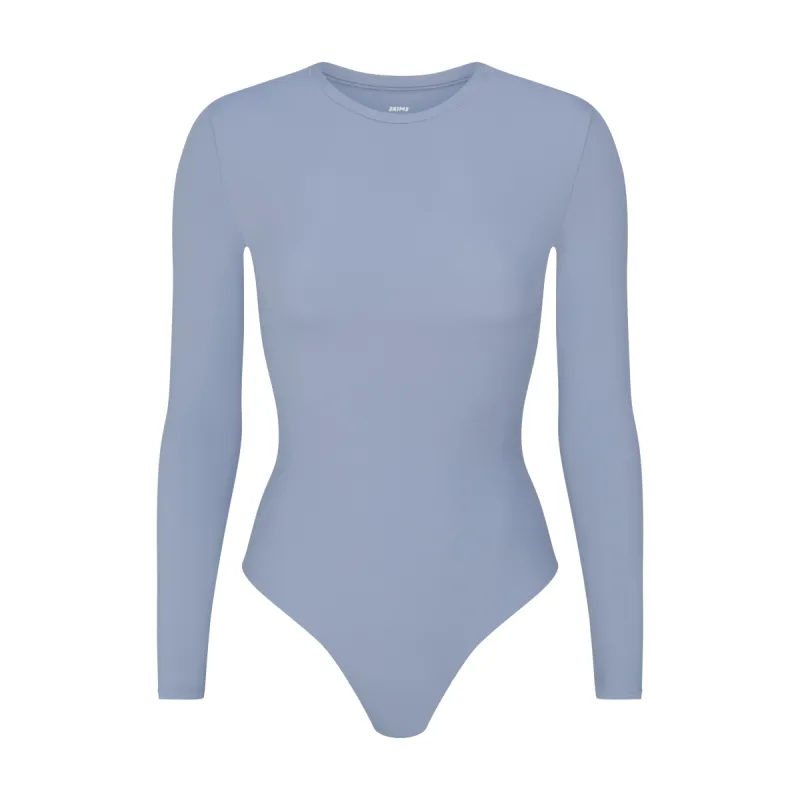 FITS EVERYBODY LONG SLEEVE CREW NECK BODYSUIT | SLATE sold by SKIMS