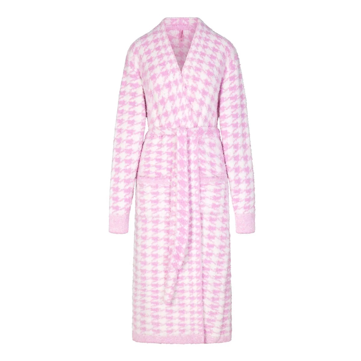 COZY KNIT UNISEX ROBE | PETAL HOUNDSTOOTH sold by SKIMS
