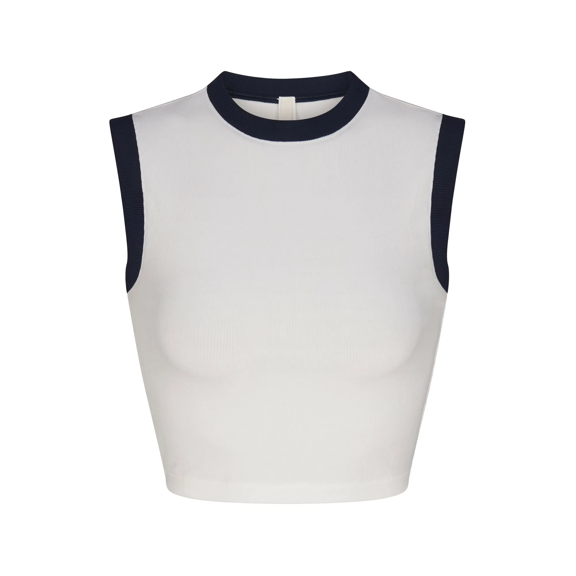 SOFT LOUNGE RINGER CROPPED TANK | MARBLE sold by SKIMS