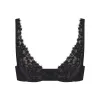 SKIMS LACE UNLINED PLUNGE BRA | ONYX sold by SKIMS