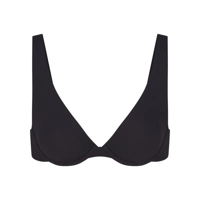 FITS EVERYBODY UNLINED APEX PLUNGE BRA | ONYX sold by SKIMS