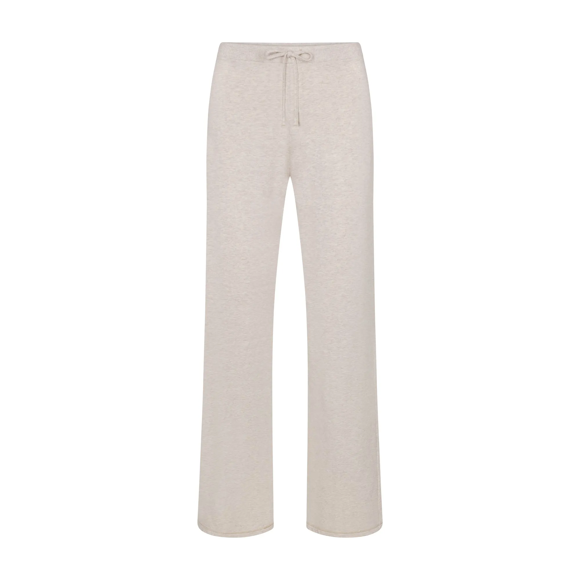 COTTON JERSEY STRAIGHT LEG PANT | HEATHER OATMEAL sold by SKIMS