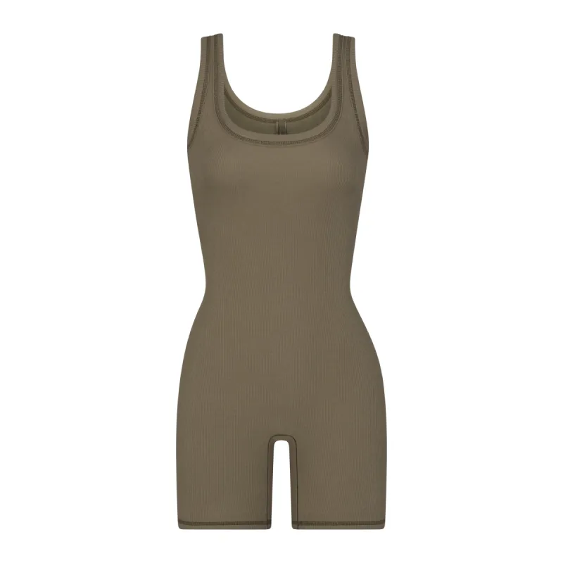 COTTON RIB ONESIE | ARMY MULTI sold by SKIMS