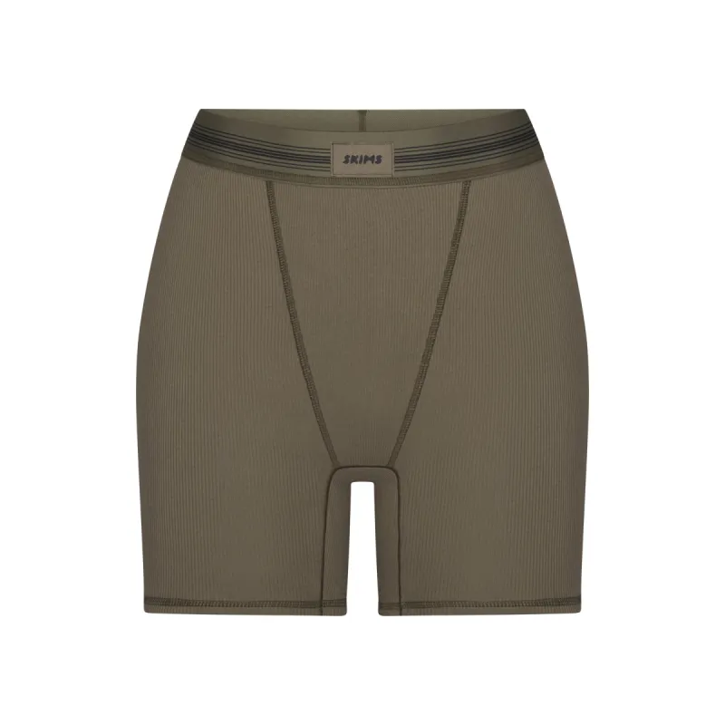 COTTON RIB BOXER | ARMY MULTI sold by SKIMS