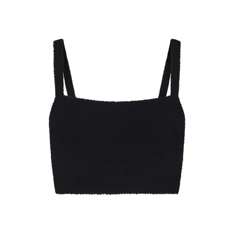 COZY KNIT STRAIGHT NECK BRALETTE | ONYX sold by SKIMS