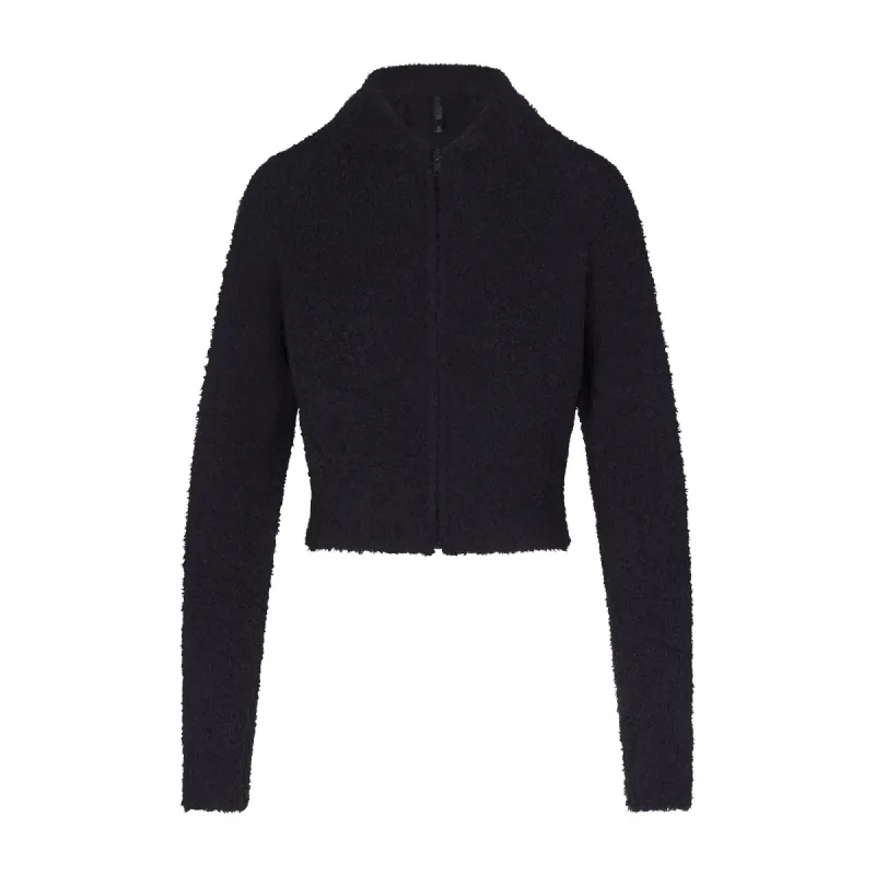 COZY KNIT ZIP UP | ONYX sold by SKIMS