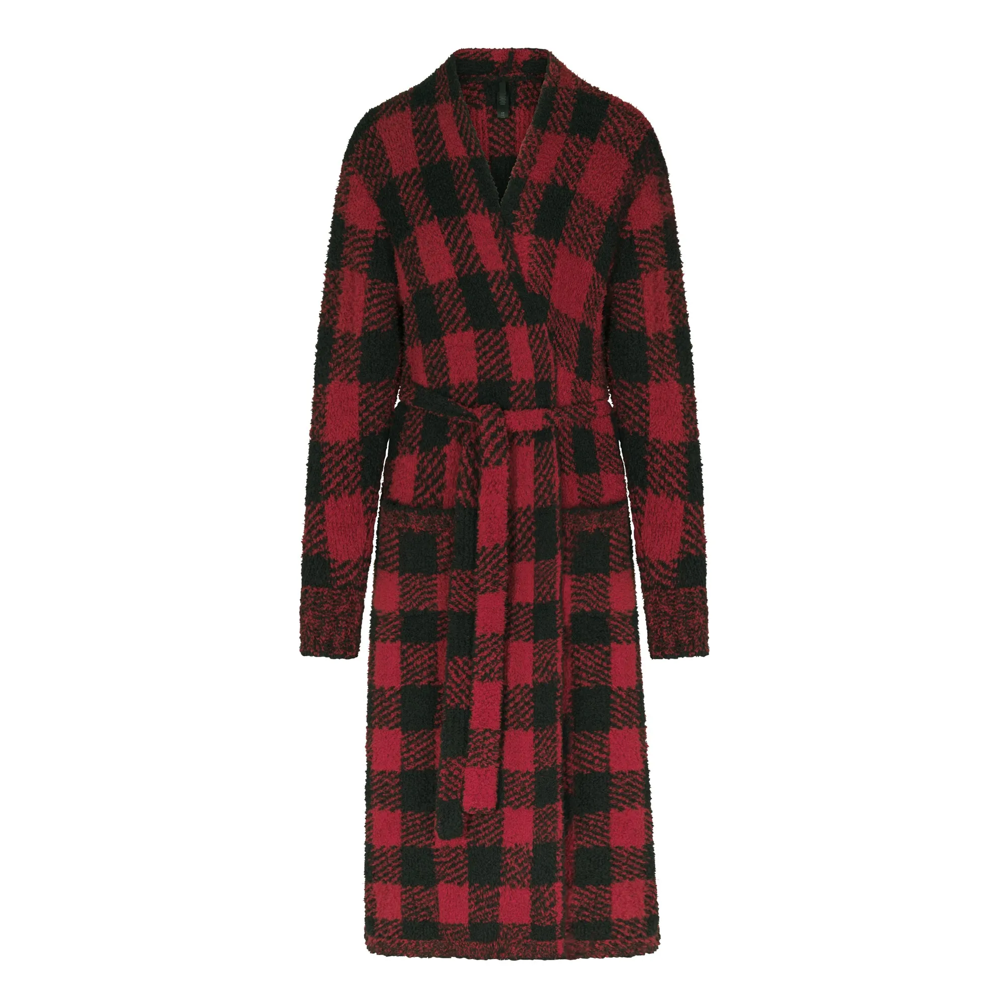 COZY KNIT UNISEX ROBE | BRICK BUFFALO CHECK sold by SKIMS