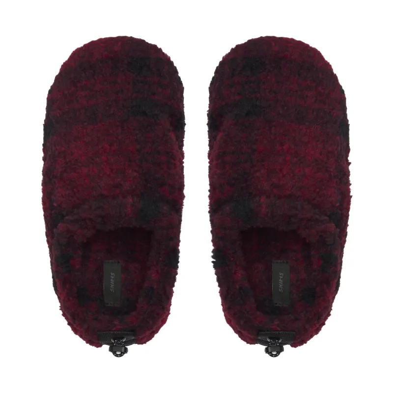FLEECE SLEEP UNISEX SLIPPER | WINE PLAID sold by SKIMS