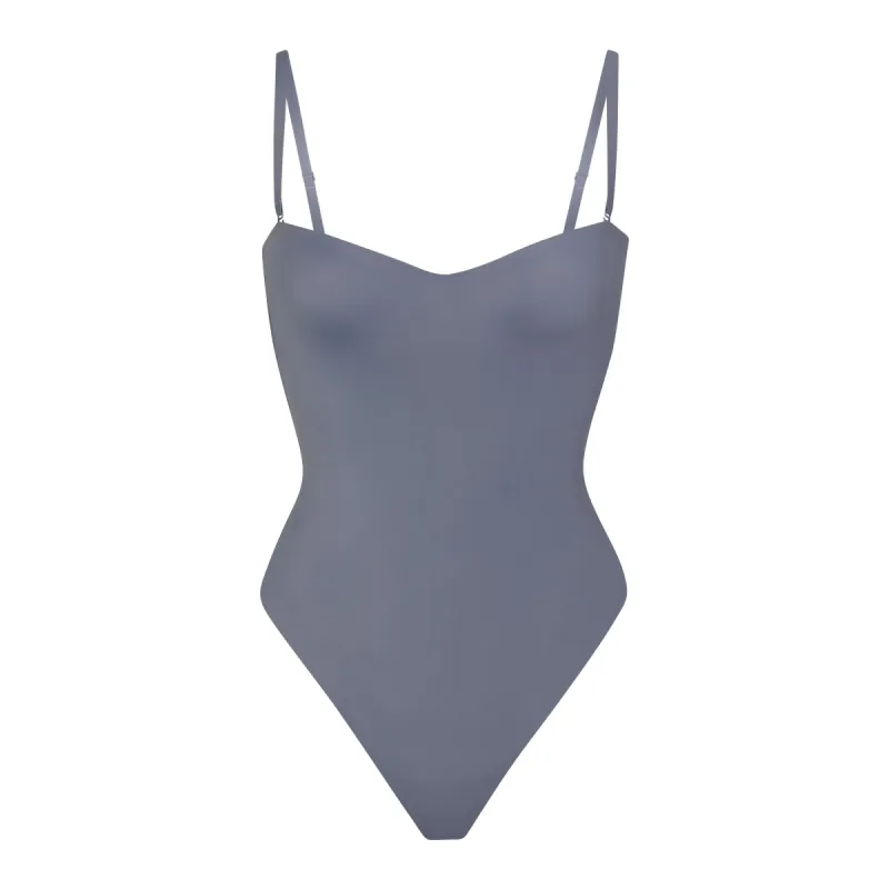 CONTOUR LIFT STRAIGHT NECK BODYSUIT | STEEL BLUE sold by SKIMS