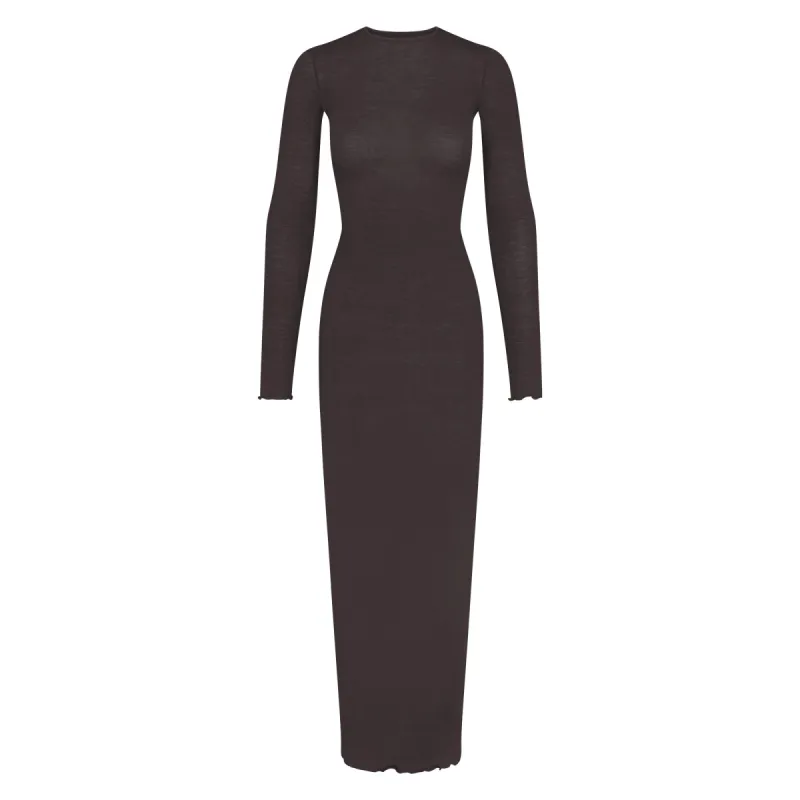 SHEER MODAL LONG SLEEVE LONG DRESS | PHOENIX sold by SKIMS