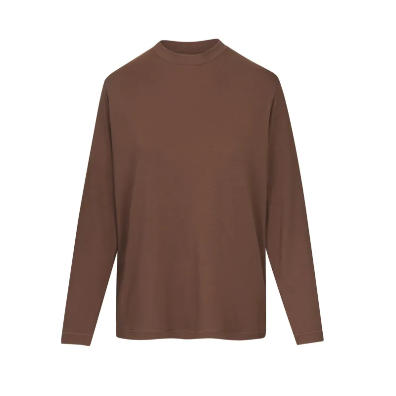 BOYFRIEND LONG SLEEVE T-SHIRT | OXIDE sold by SKIMS