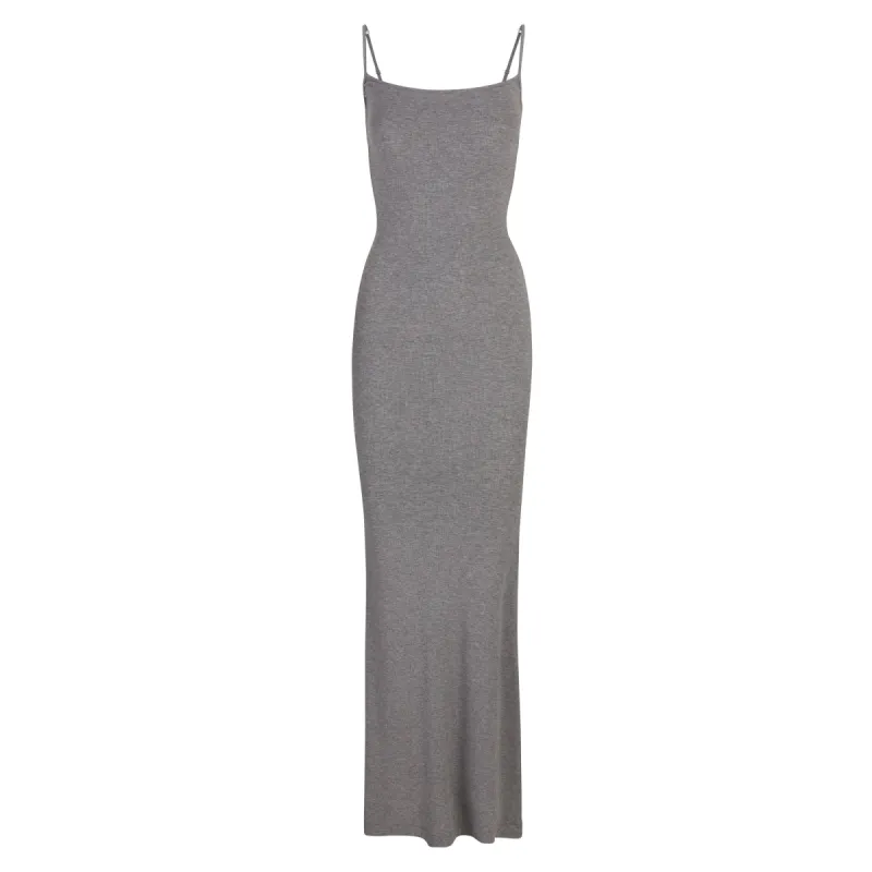 SKIMS Long Slip Dress | Grey | XS | Soft Lounge sold by SKIMS