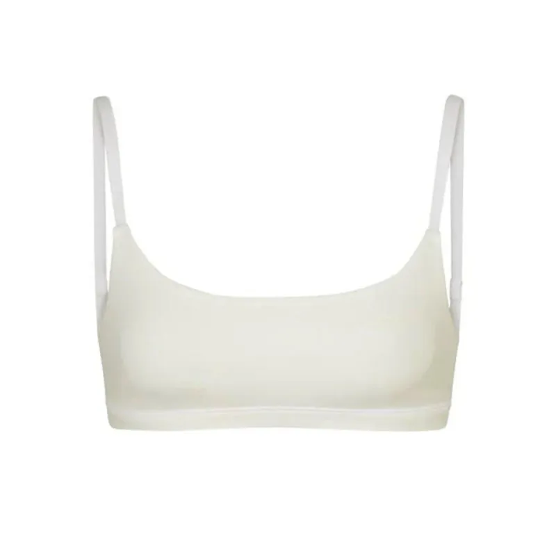 COTTON JERSEY SCOOP BRALETTE | BONE sold by SKIMS
