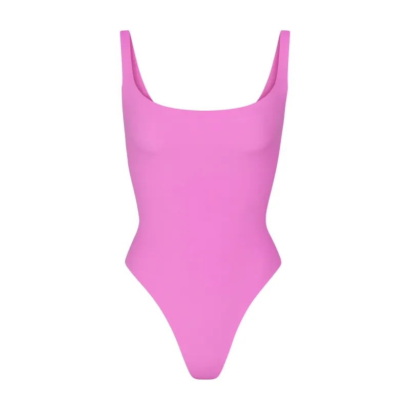 FITS EVERYBODY SQUARE NECK BODYSUIT | NEON ORCHID sold by SKIMS