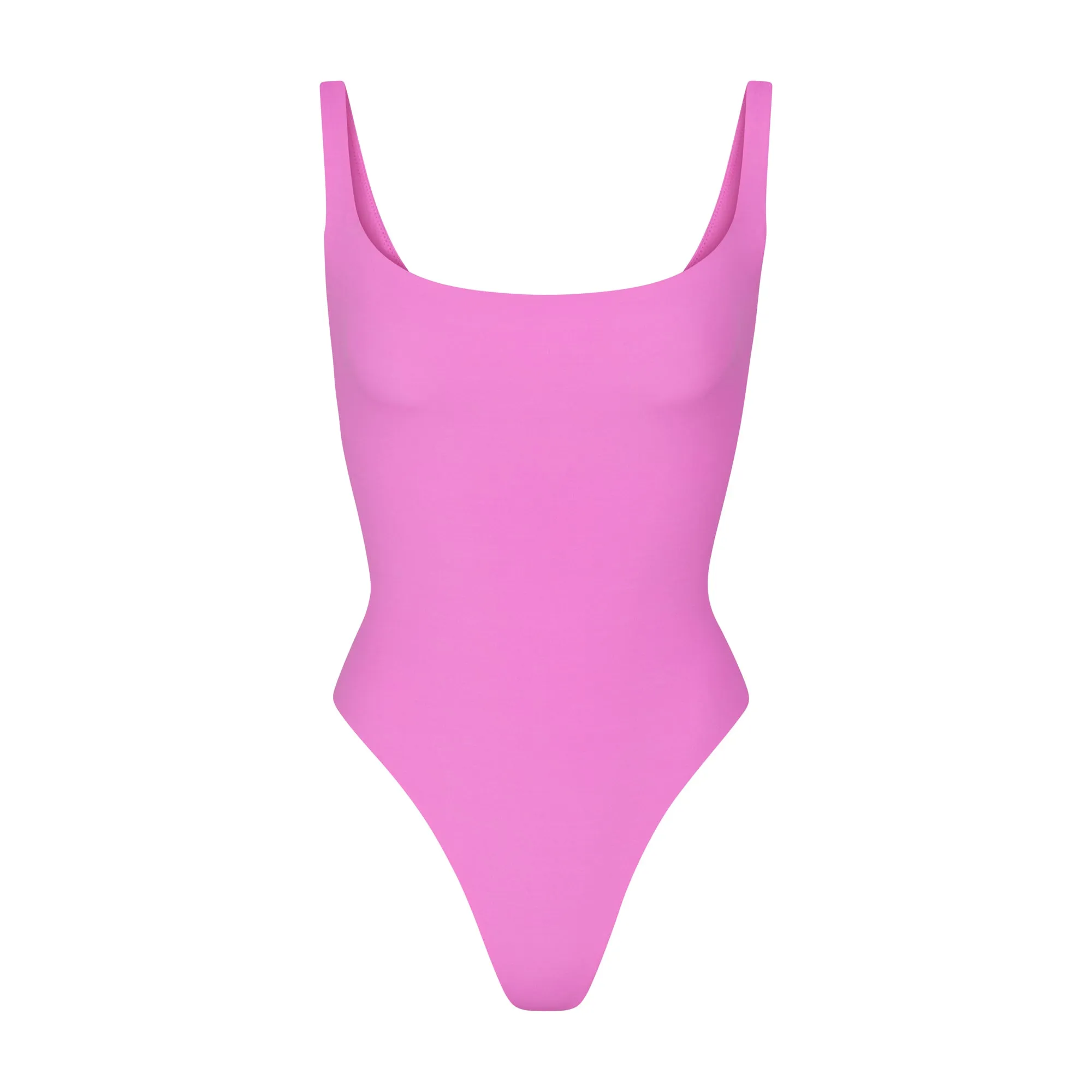 FITS EVERYBODY SQUARE NECK BODYSUIT | NEON ORCHID sold by SKIMS