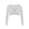 COTTON TWIST LONG SLEEVE CROPPED TOP | LIGHT HEATHER GREY sold by SKIMS
