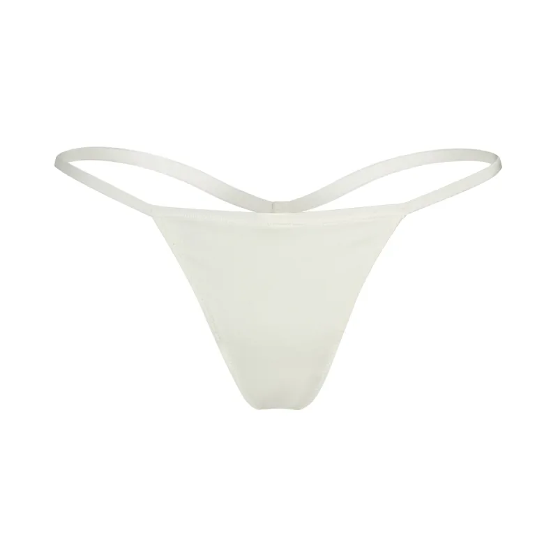 COTTON JERSEY T-STRING THONG | BONE sold by SKIMS