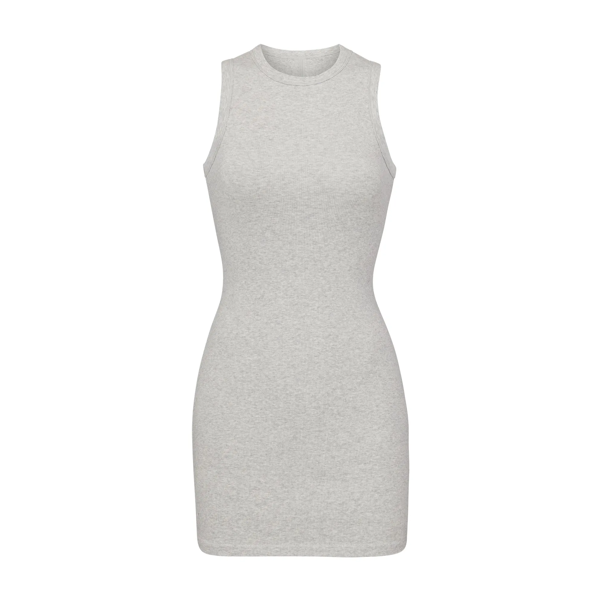COTTON RIB TANK DRESS | LIGHT HEATHER GREY sold by SKIMS