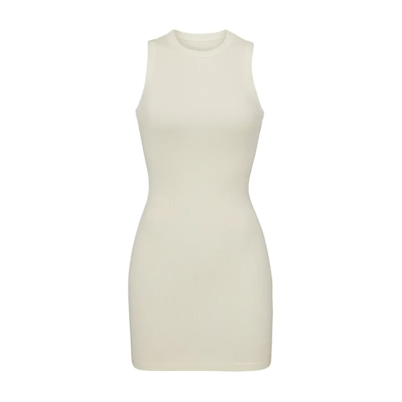 COTTON RIB TANK DRESS | BONE sold by SKIMS
