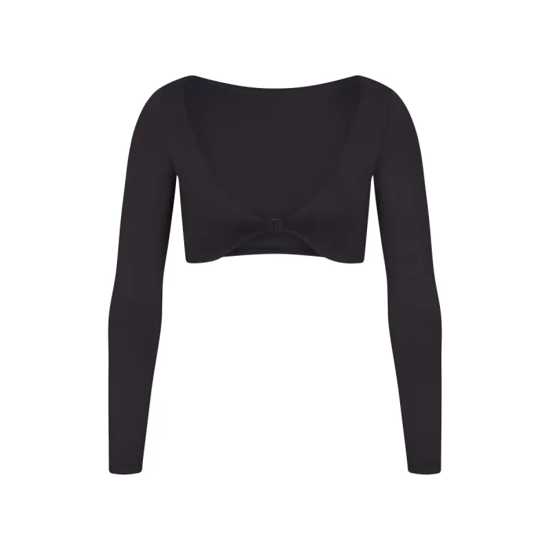 SIGNATURE SWIM LONG SLEEVE SHRUG | ONYX sold by SKIMS